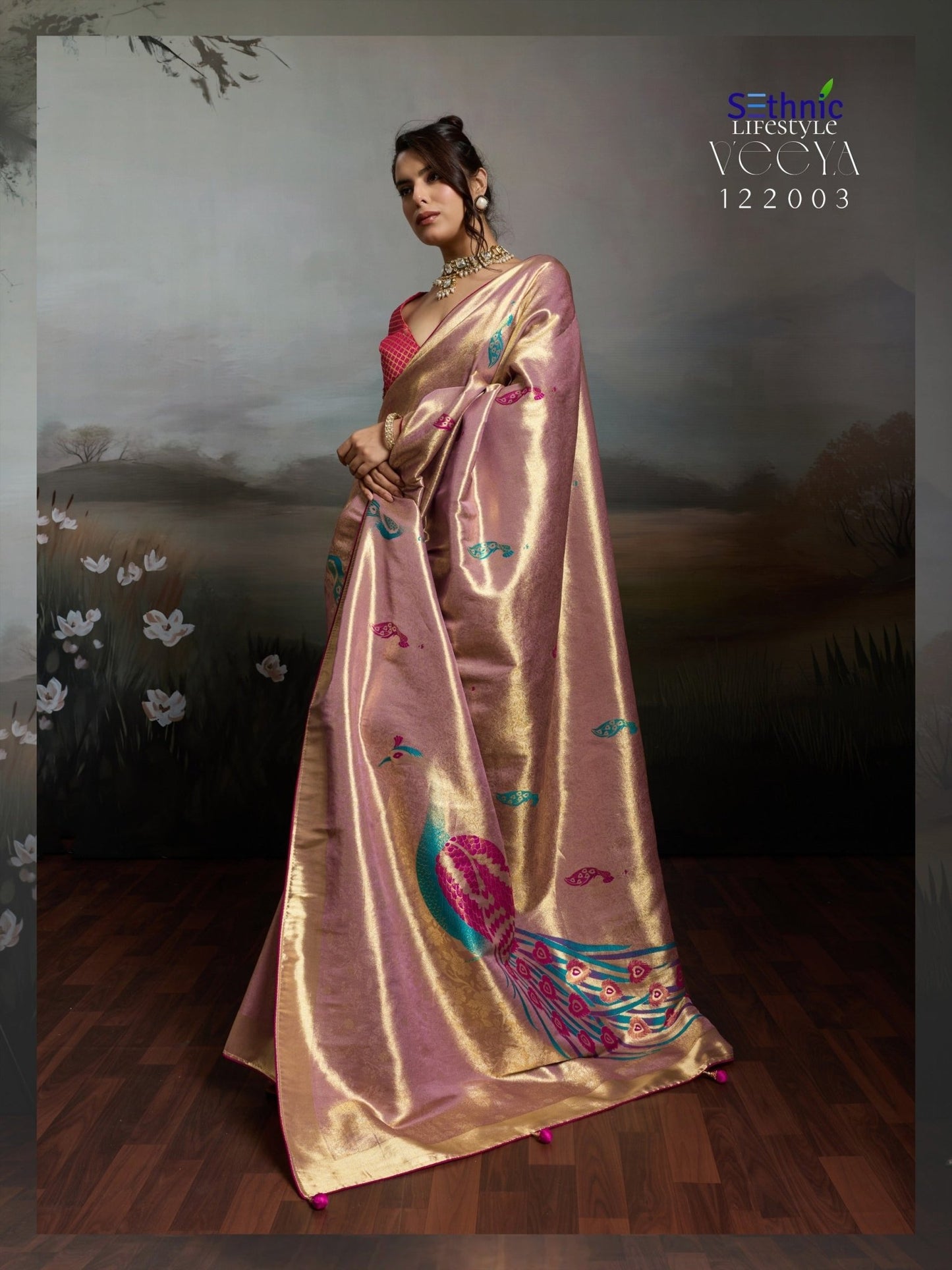 Sethnic Veeya Classic Kahani Banarasi Jacquard Saree - Amrah Wholesale