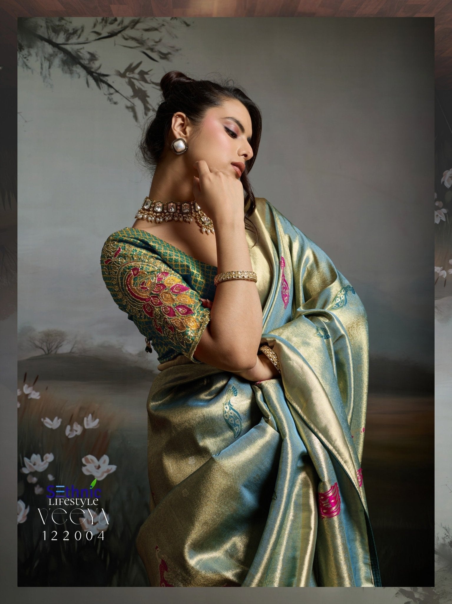 Sethnic Veeya Classic Kahani Banarasi Jacquard Saree - Amrah Wholesale