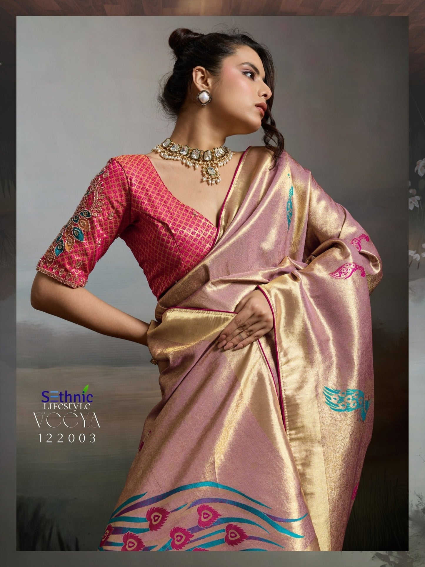 Sethnic Veeya Classic Kahani Banarasi Jacquard Saree - Amrah Wholesale