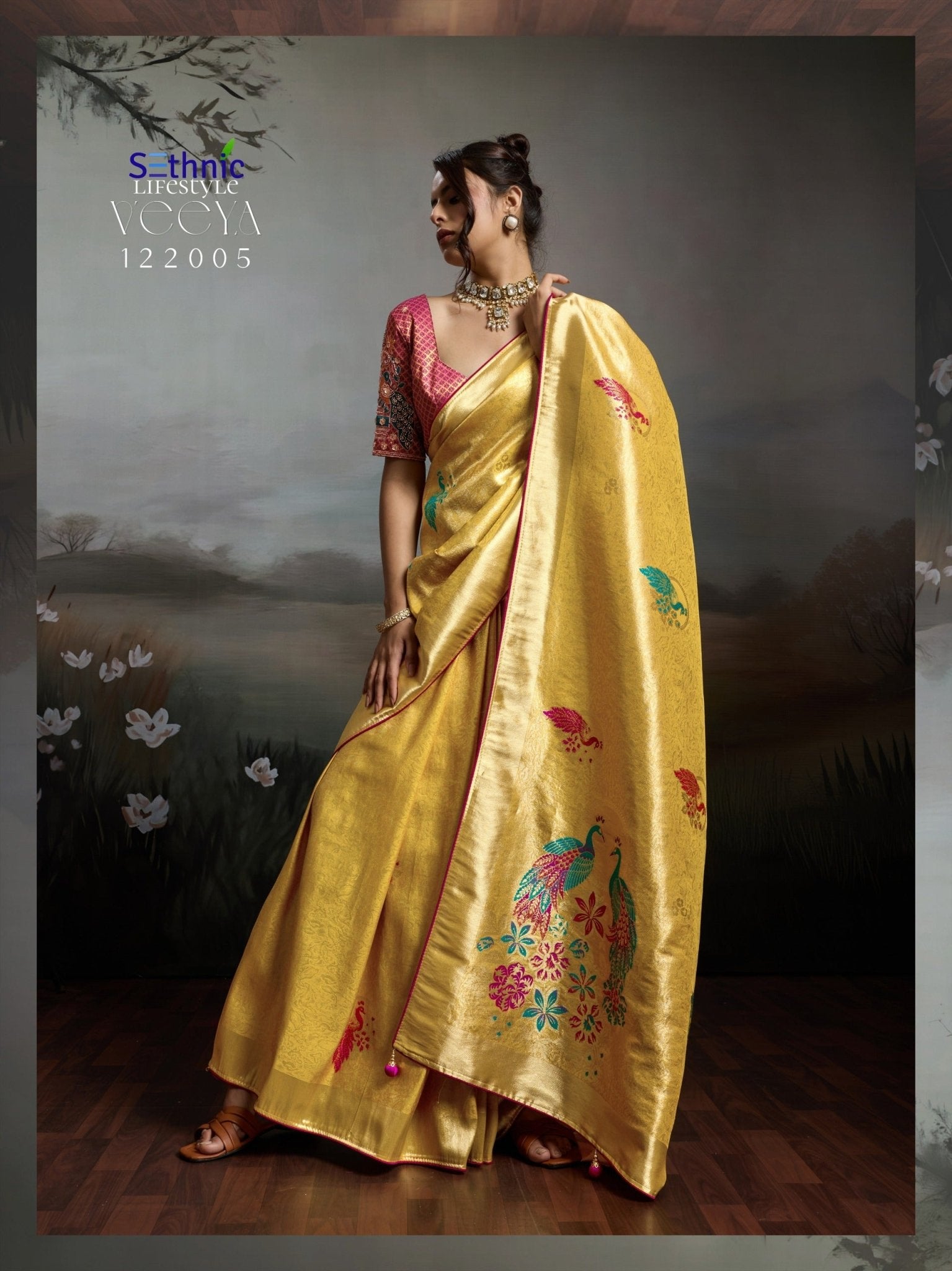 Sethnic Veeya Classic Kahani Banarasi Jacquard Saree - Amrah Wholesale