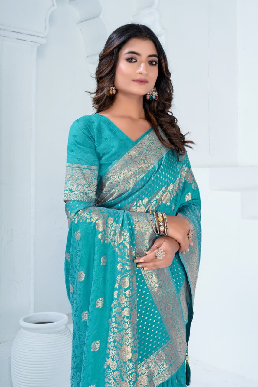 Sf Silk Vol 9 Banarasi Silk Jacquard Saree