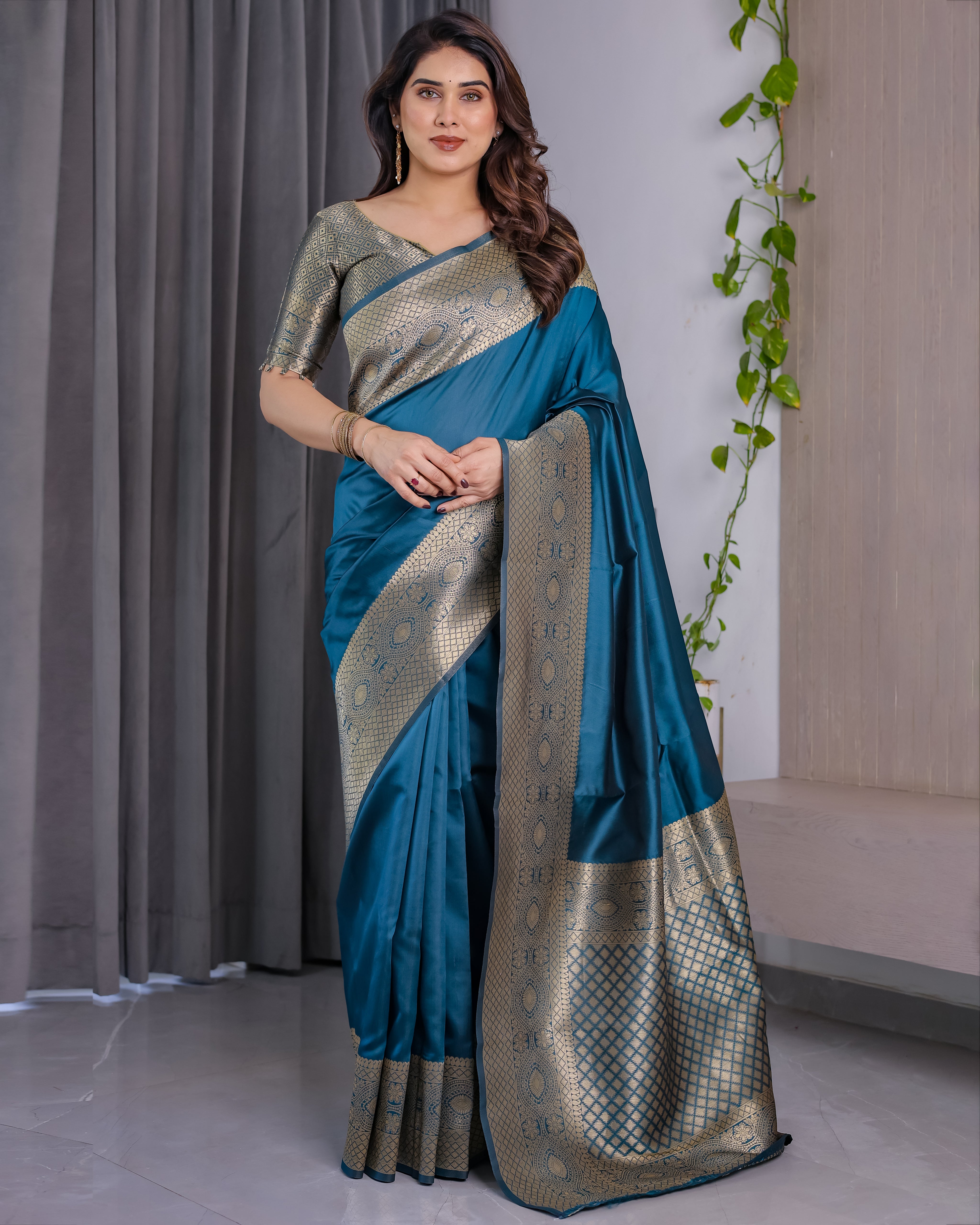Amrah Wholesale Sh Jcq 01 Lichi Silk Saree