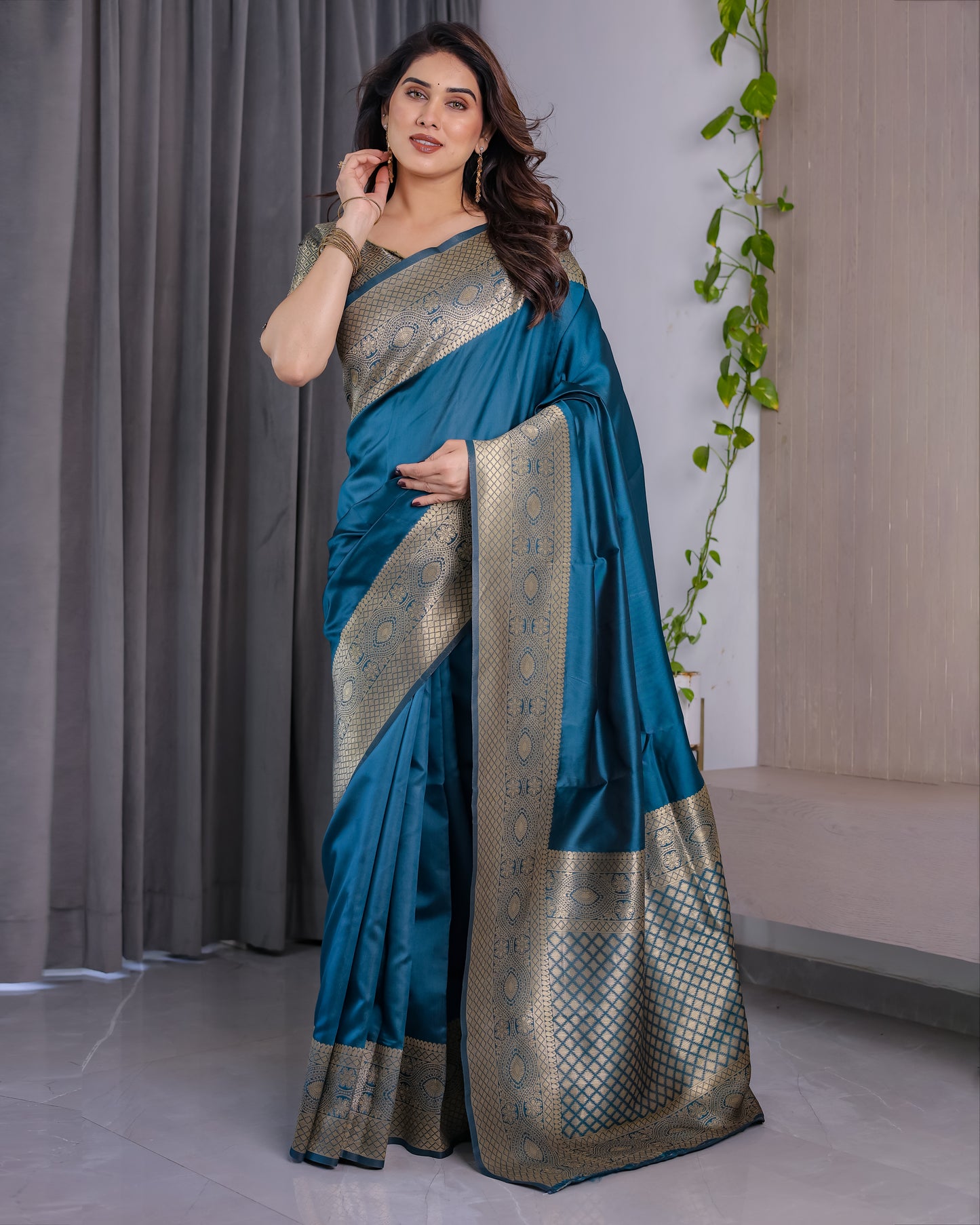 Amrah Wholesale Sh Jcq 01 Lichi Silk Saree