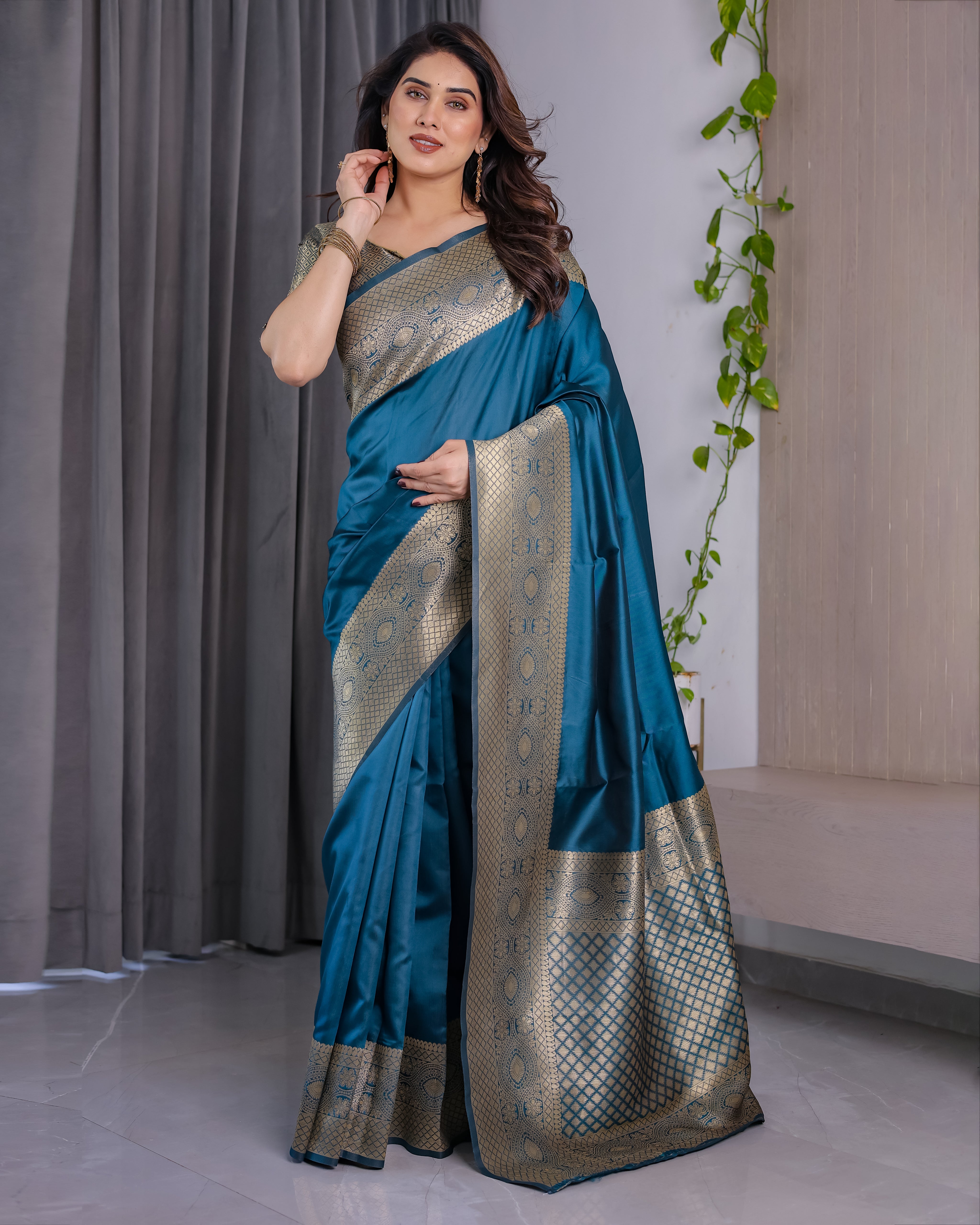 Amrah Wholesale Sh Jcq 01 Lichi Silk Saree