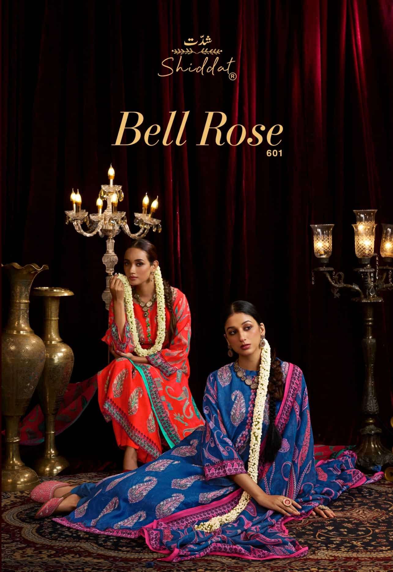 Shiddat Bell Rose 601 Viscose Organza Dress Material