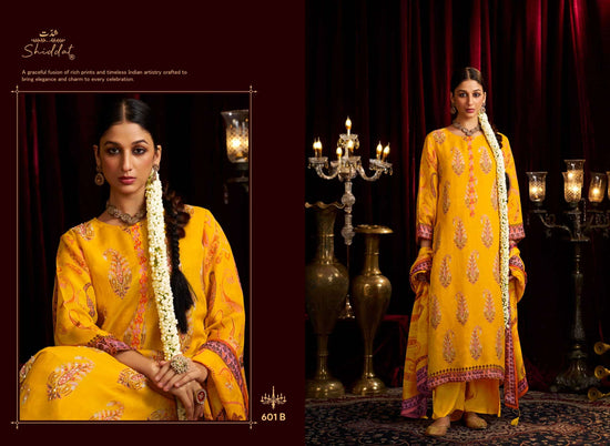 Shiddat Bell Rose 601 Viscose Organza Dress Material