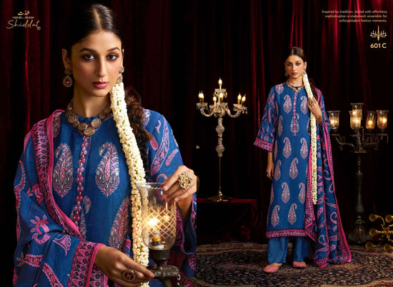 Shiddat Bell Rose 601 Viscose Organza Dress Material