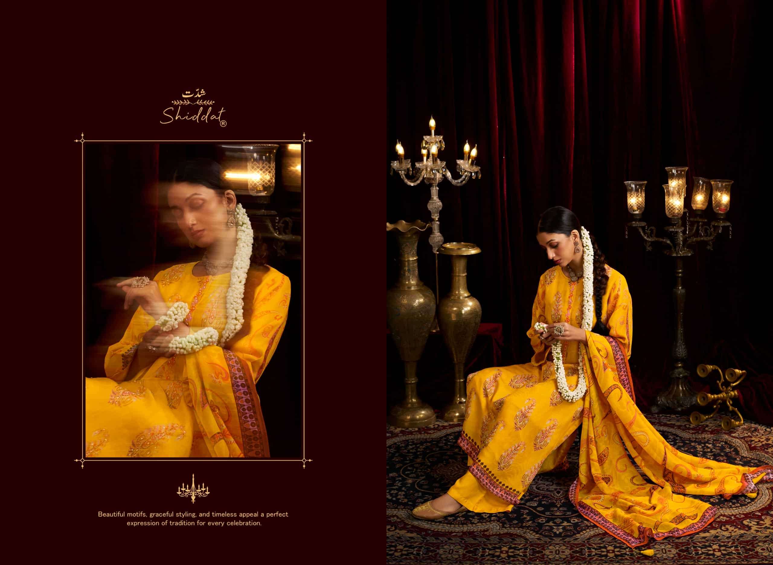 Shiddat Bell Rose 601 Viscose Organza Dress Material