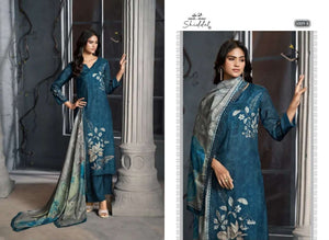 Shiddat Bluebell 1009 Muslin Digital Printed Dress Material - Amrah Wholesale