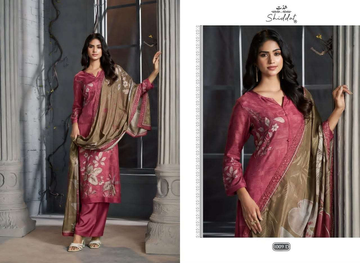 Shiddat Bluebell 1009 Muslin Digital Printed Dress Material - Amrah Wholesale