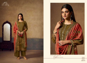 Shiddat Bluebell Vol 2 2001 Pure Muslin Dress Material