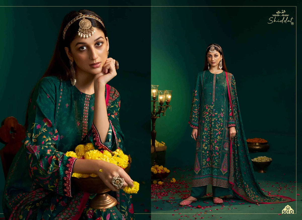 Shiddat Enzo 501 Viscose Muslin Dress Material