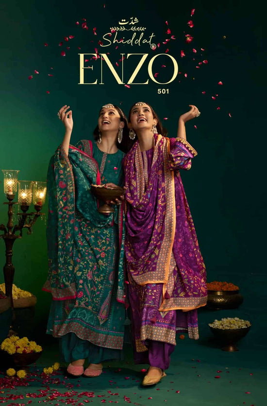 Shiddat Enzo 501 Viscose Muslin Dress Material