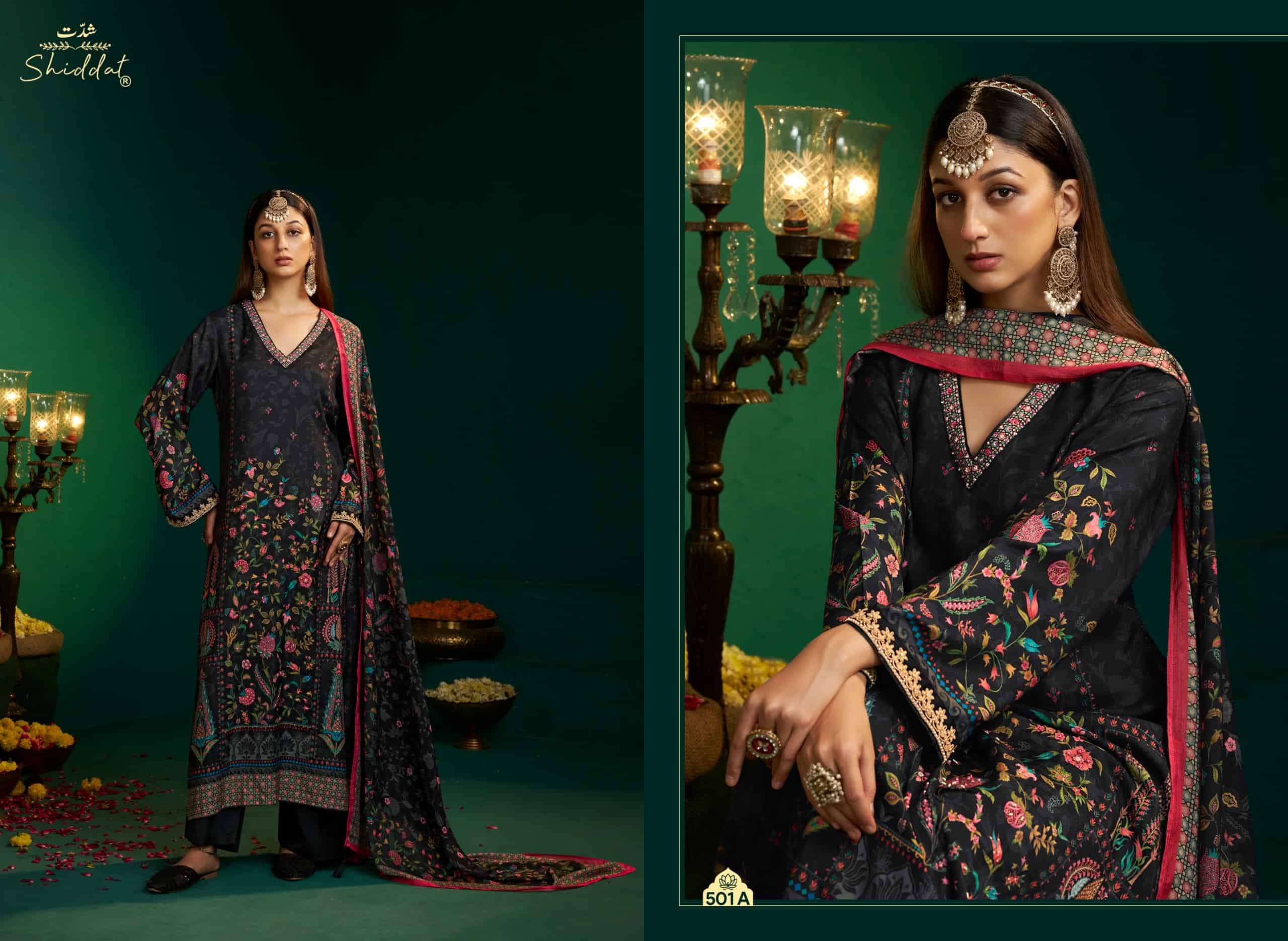 Shiddat Enzo 501 Viscose Muslin Dress Material