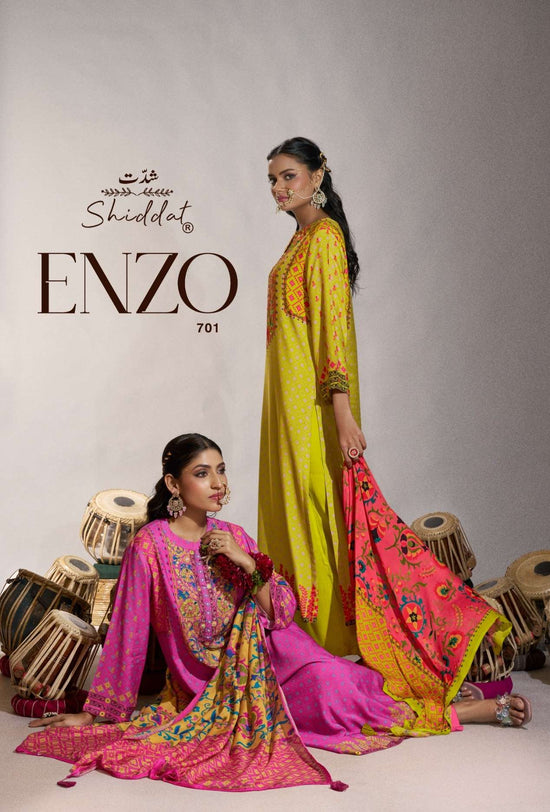 Shiddat Enzo 701 Viscose Muslin Dress Material
