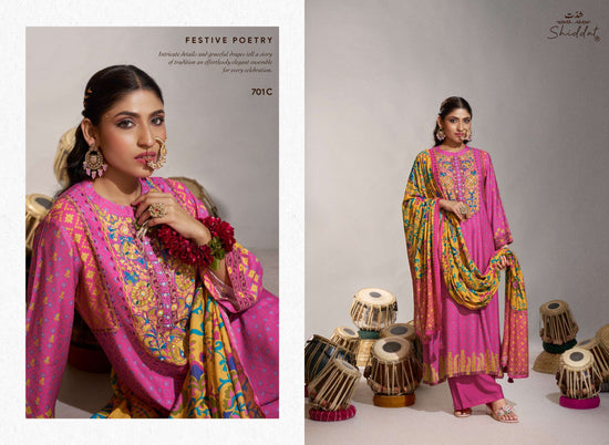 Shiddat Enzo 701 Viscose Muslin Dress Material