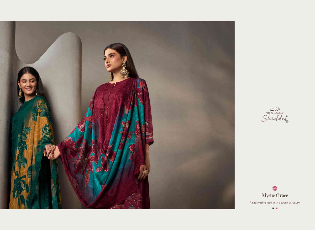Shiddat Ikara 1002 Premium Designs Muslin Dress