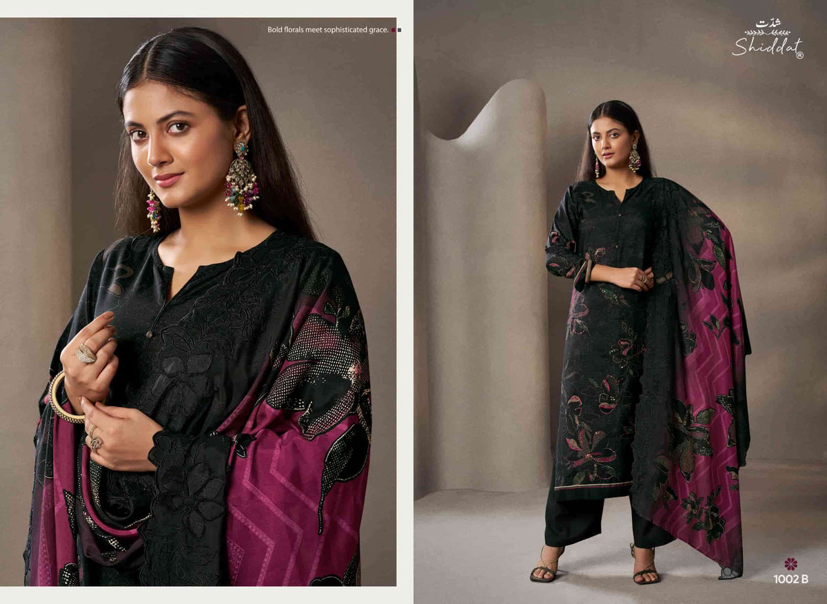 Shiddat Ikara 1002 Premium Designs Muslin Dress