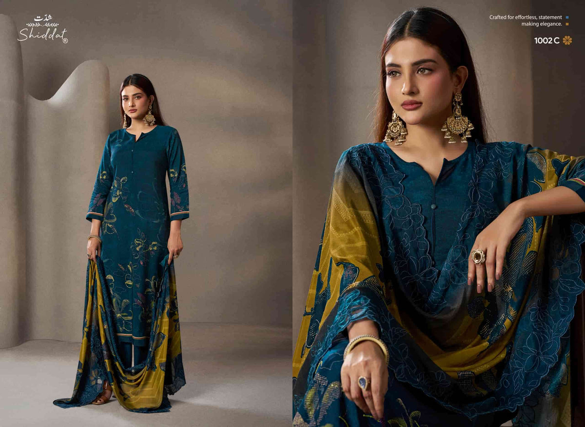 Shiddat Ikara 1002 Premium Designs Muslin Dress