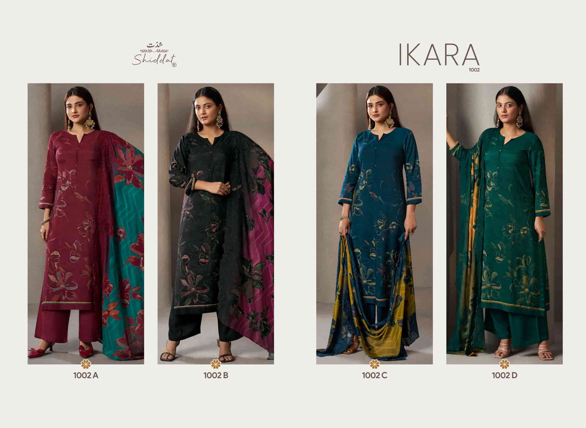 Shiddat Ikara 1002 Premium Designs Muslin Dress