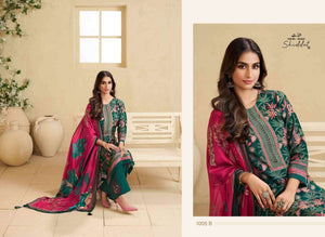 Shiddat Irina 1005 Muslin Dress Material - Amrah Wholesale