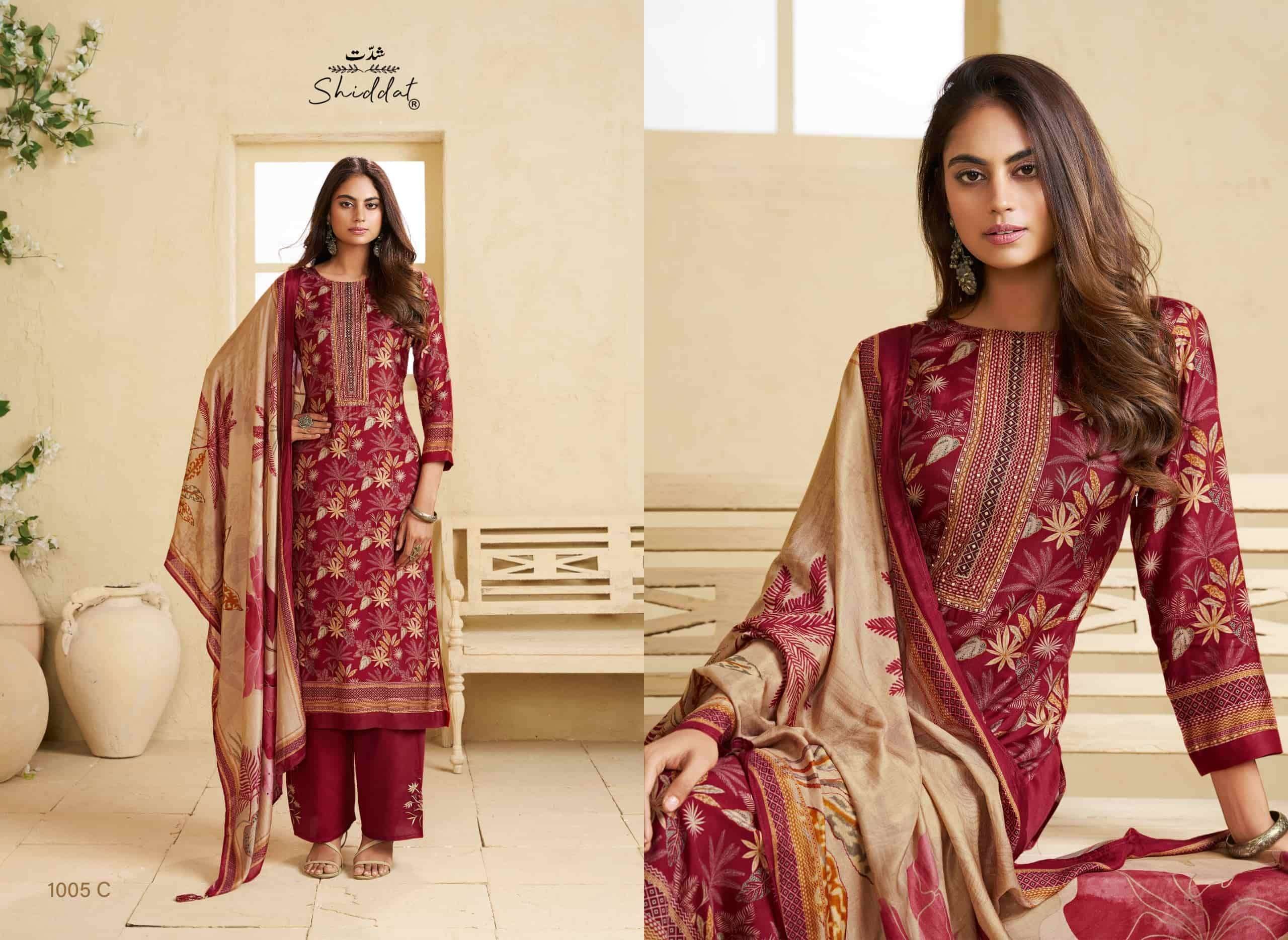 Shiddat Irina 1005 Muslin Dress Material