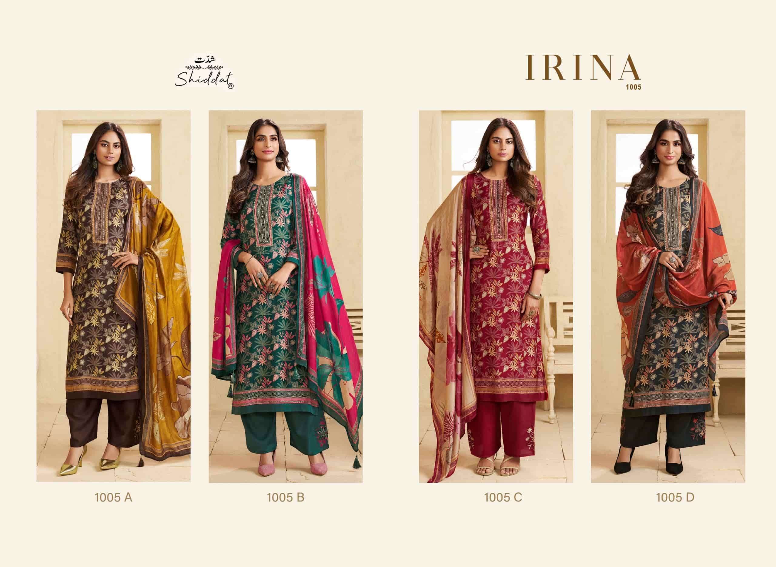 Shiddat Irina 1005 Muslin Dress Material