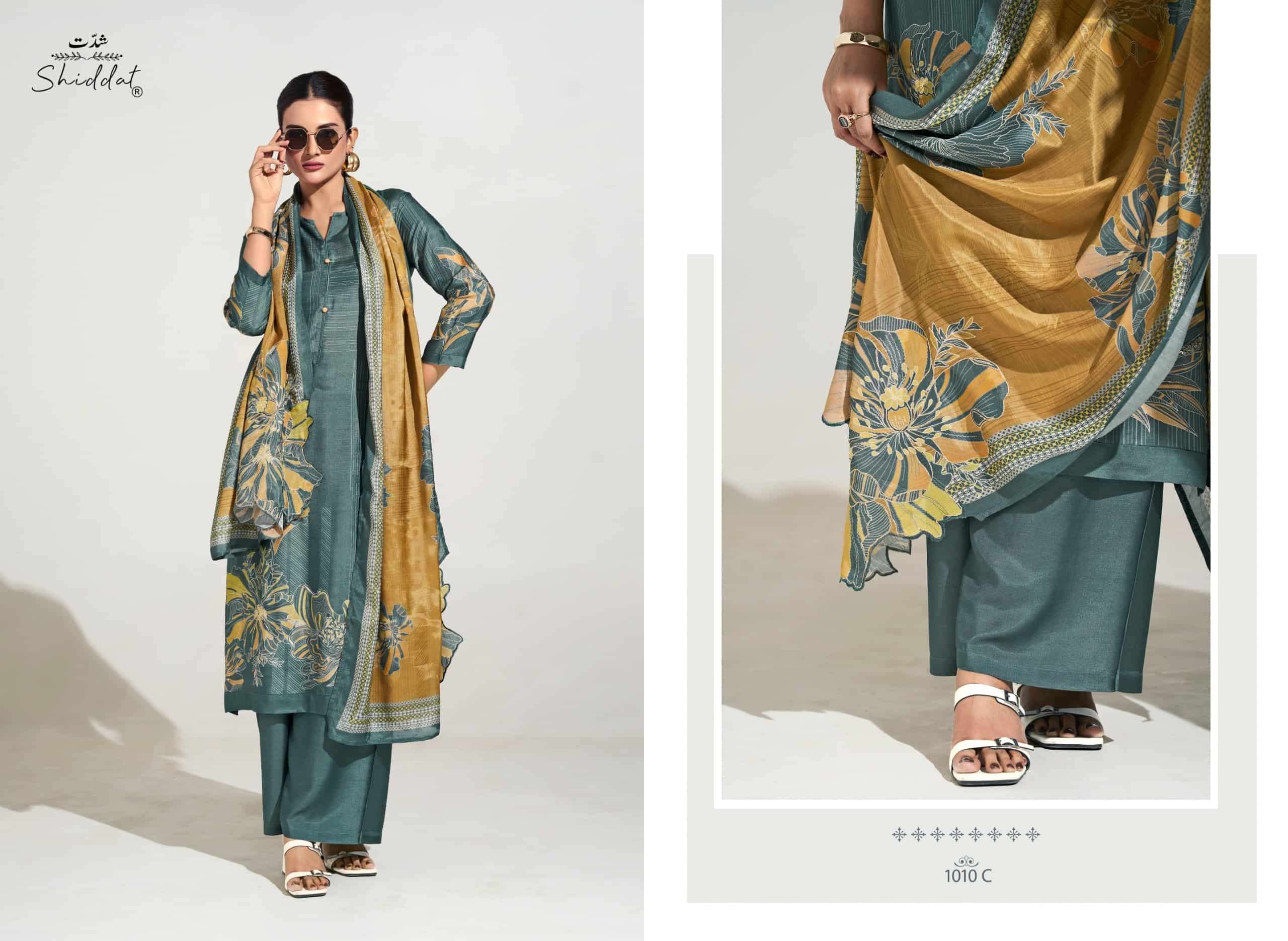 Shiddat Maris 1010 Digital Printed Muslin Dress Material