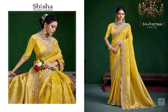 SHISHA KUM KUM VOL-9 Tissue Silk Embroidered Saree