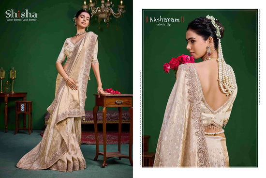 SHISHA KUM KUM VOL-9 Tissue Silk Embroidered Saree