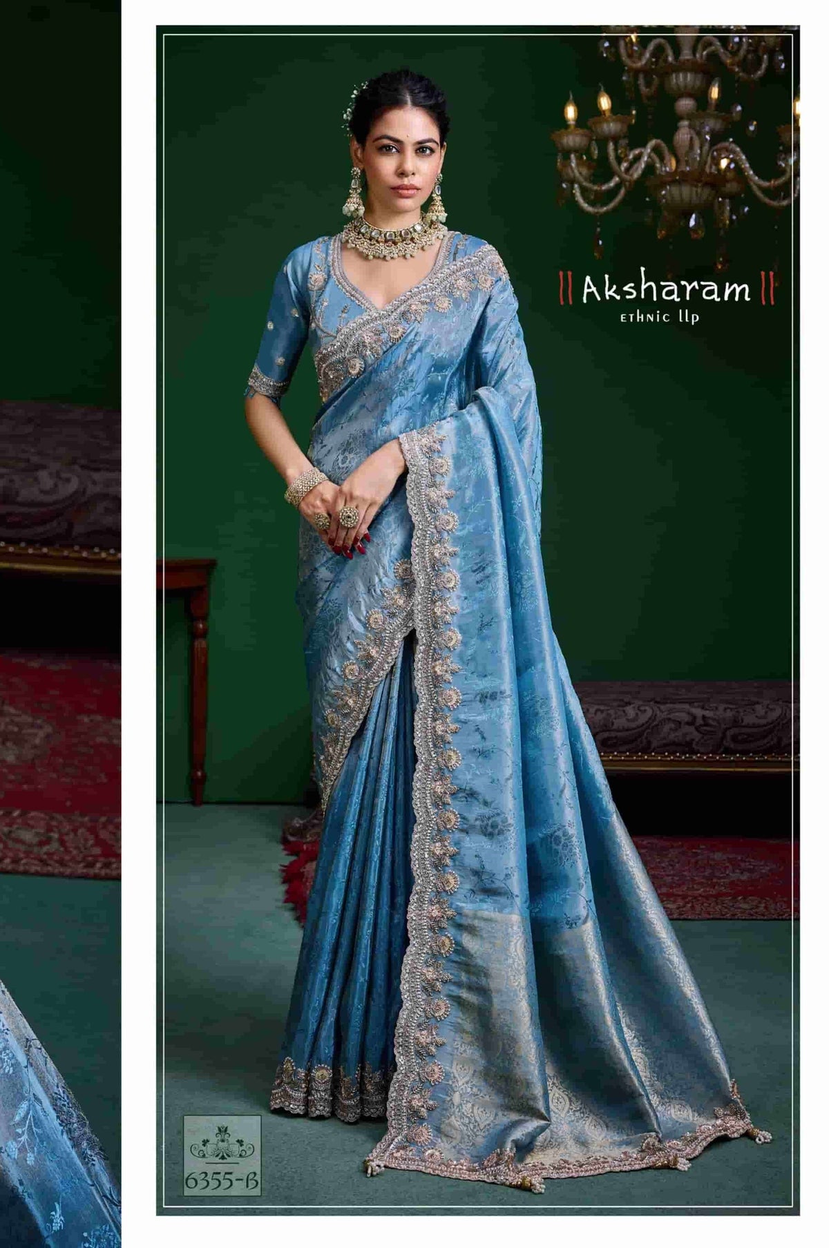 SHISHA KUM KUM VOL-9 Tissue Silk Embroidered Saree