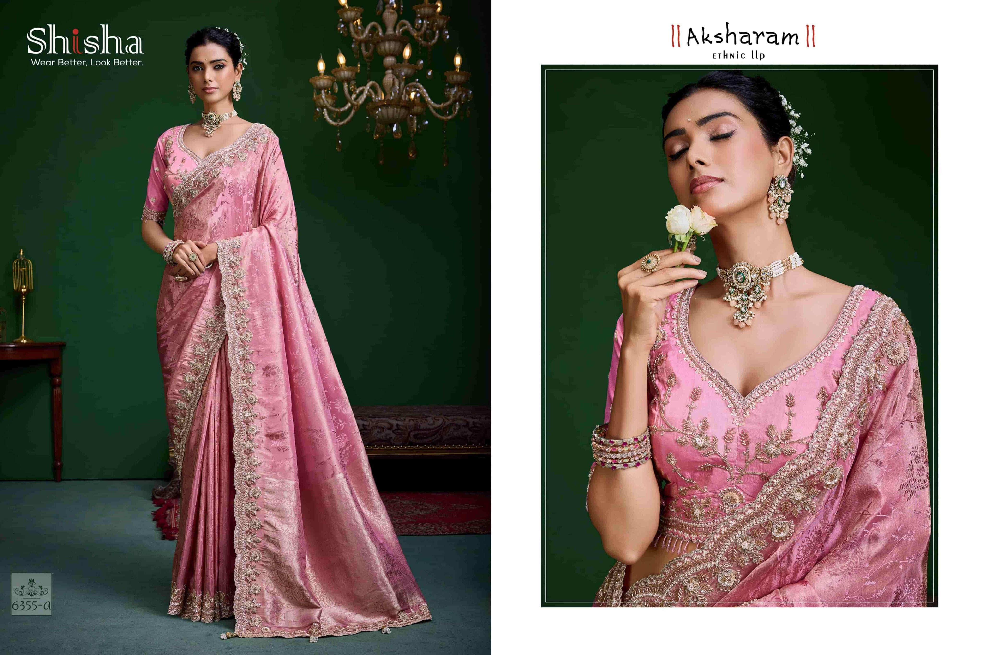 SHISHA KUM KUM VOL-9 Tissue Silk Embroidered Saree