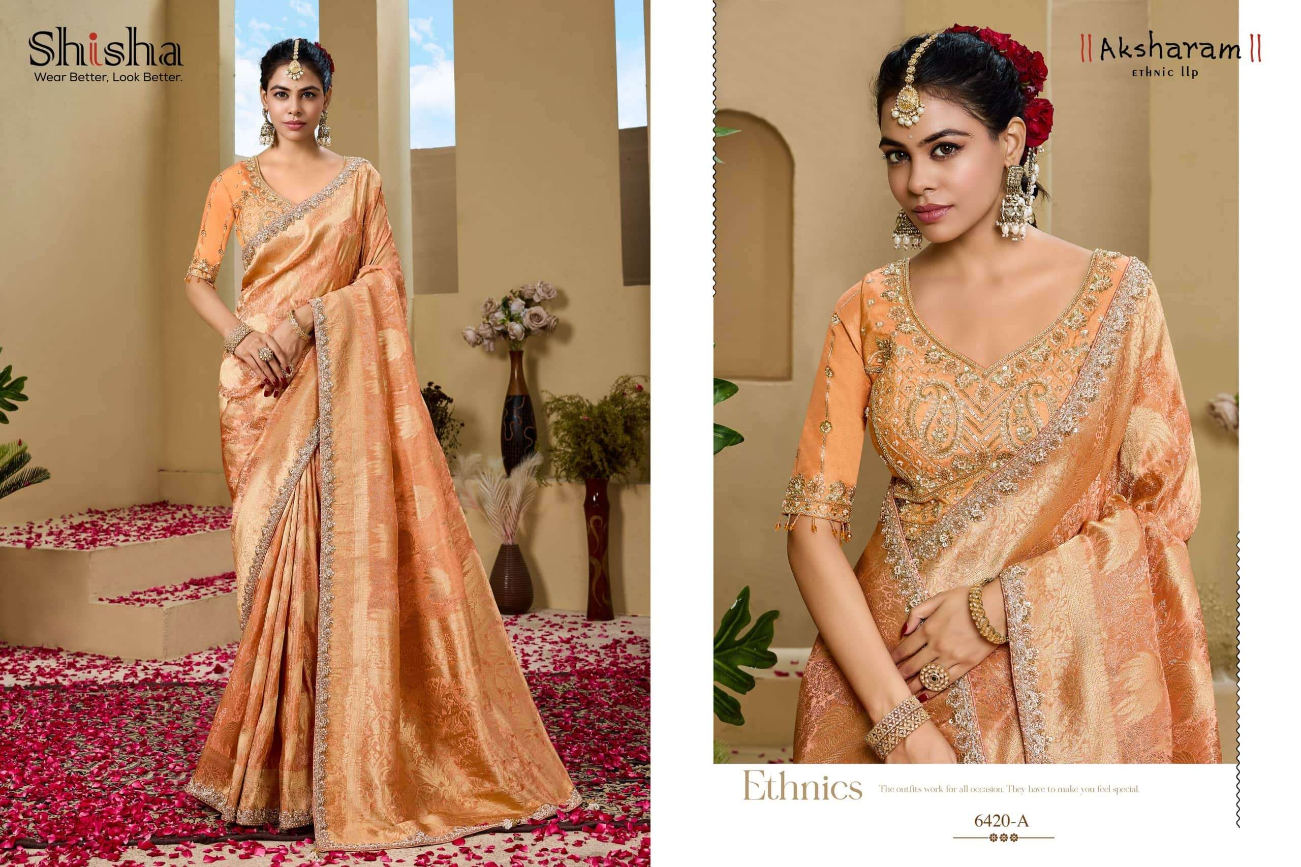 SHISHA KUMKUM VOL-10 Tissue Silk Saree