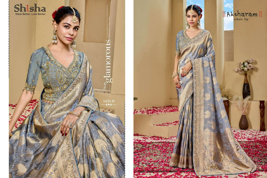 SHISHA KUMKUM VOL-10 Tissue Silk Saree