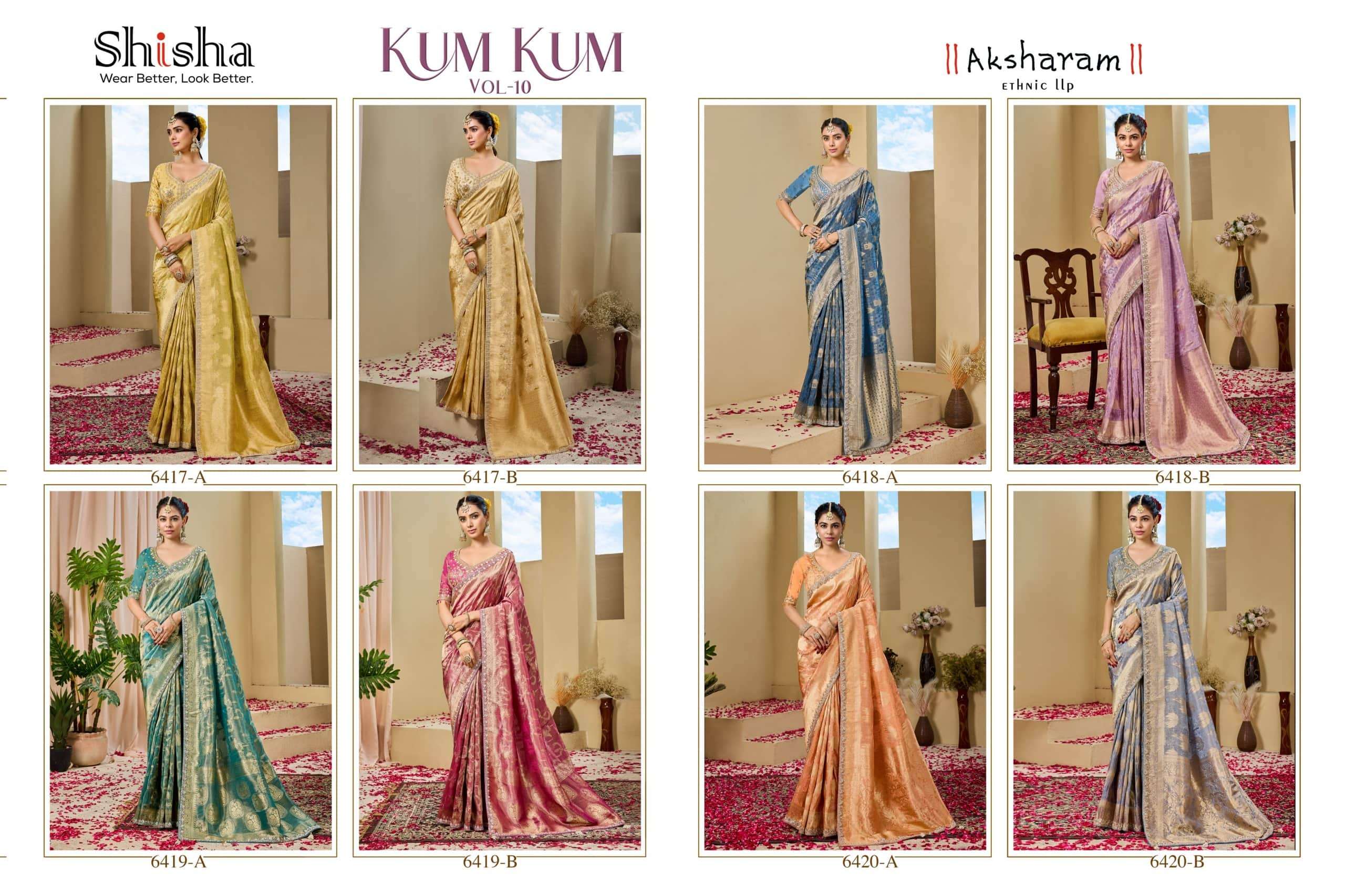 SHISHA KUMKUM VOL-10 Tissue Silk Saree