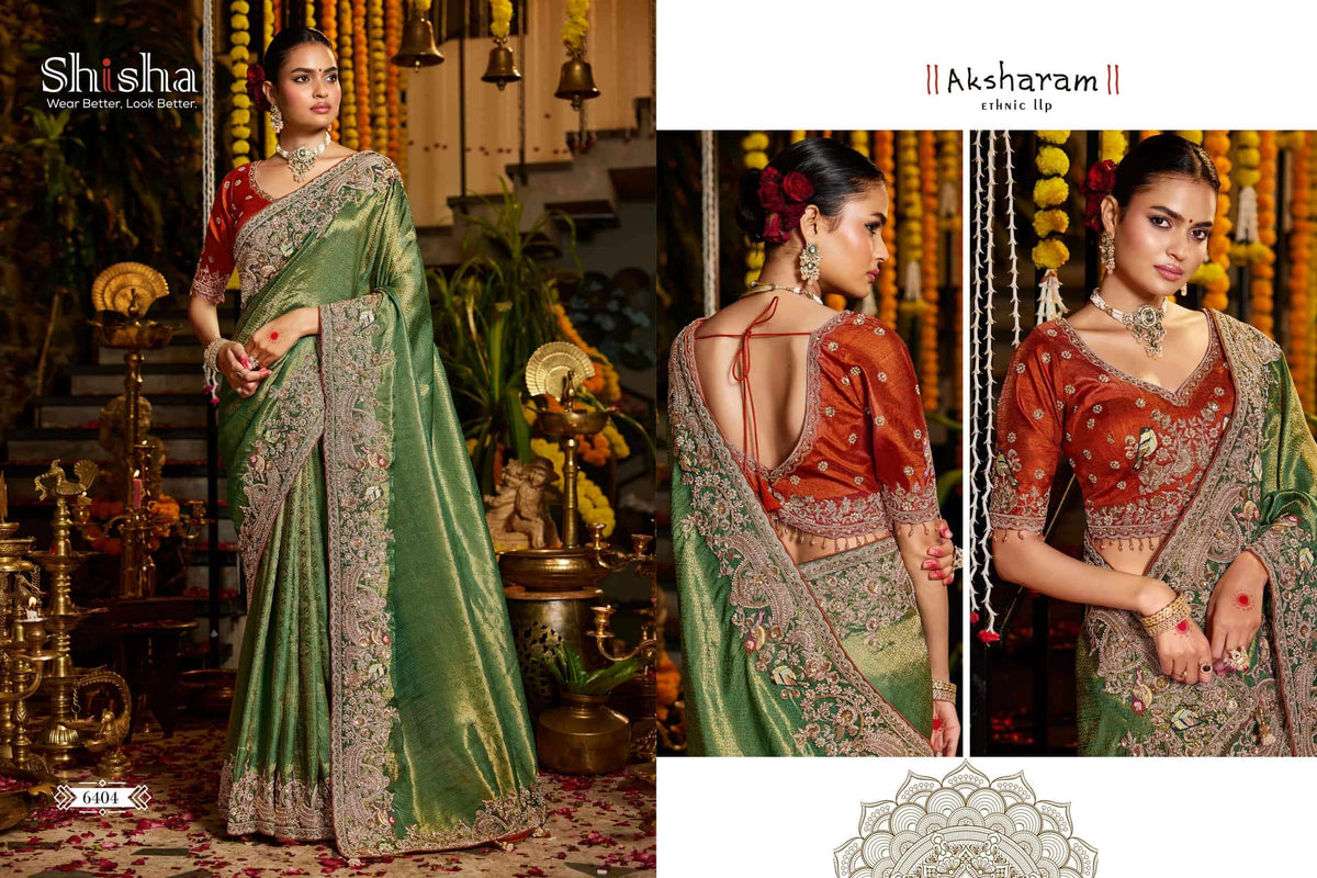 Shisha Kumkum Vol-12 Tissue Silk Zari Weaving Saree