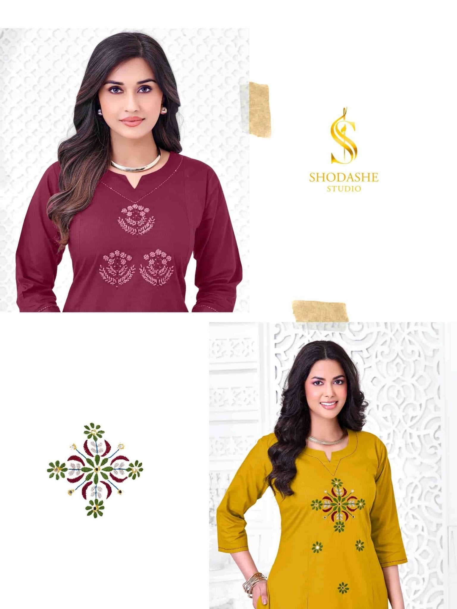 Shodashe Studio Anokhi Pure Gajji Cotton Kurti Pant Set - Amrah Wholesale