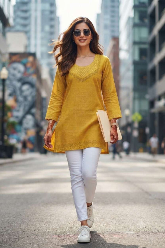 Shodashe Studio English Vertican Office Wear Tunic Tops