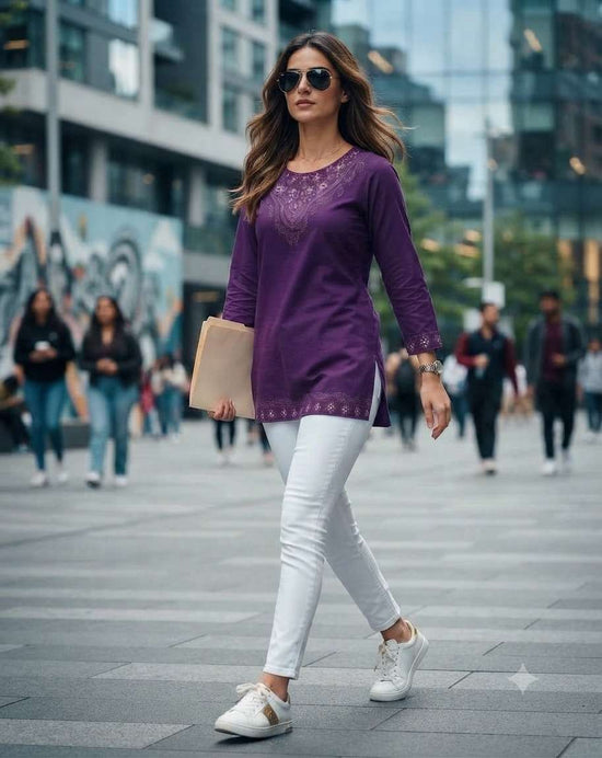 Shodashe Studio English Vertican Office Wear Tunic Tops