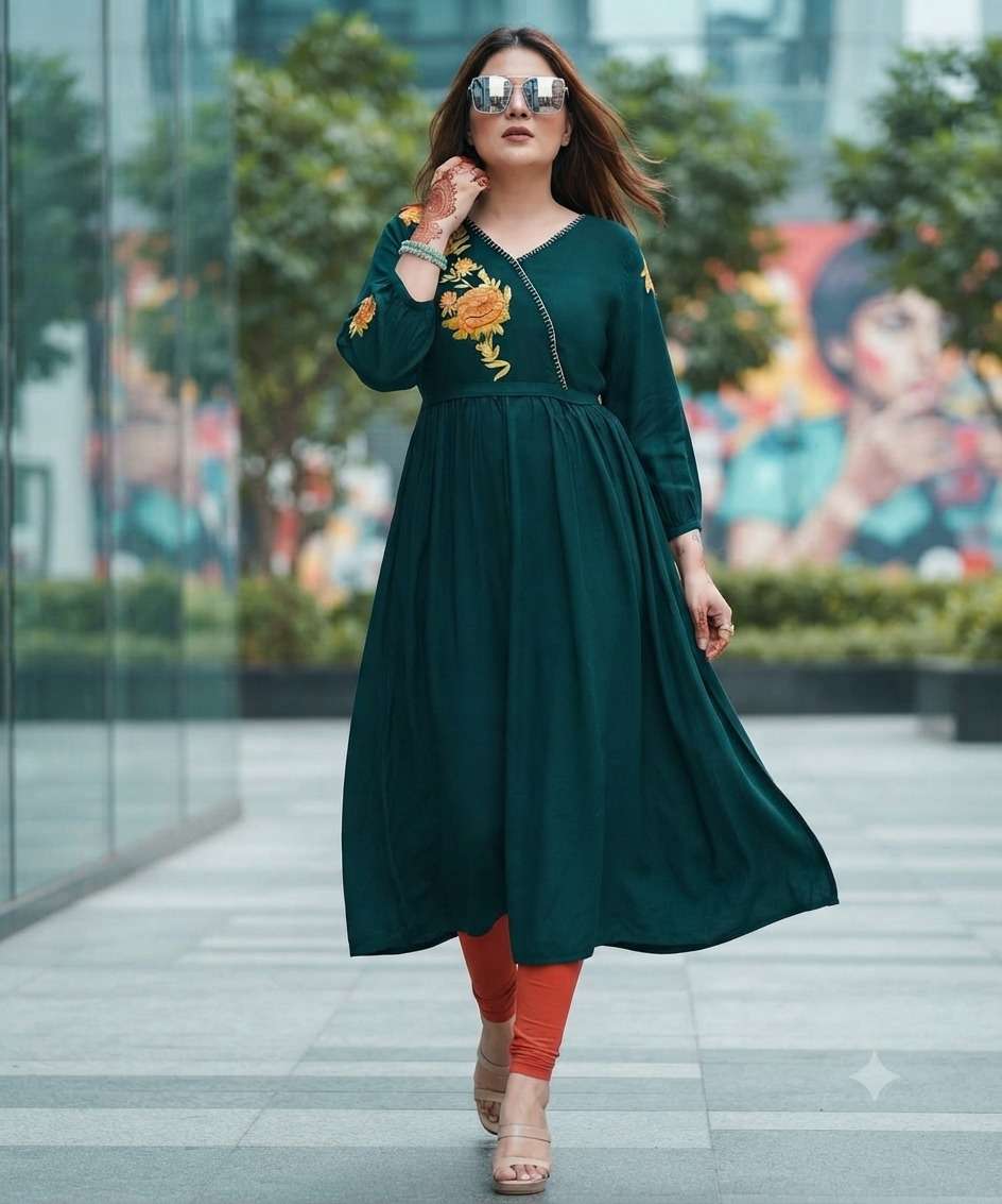 Shodashe Studio Golden Feel Heavy Rayon Ladies Kurti Collection
