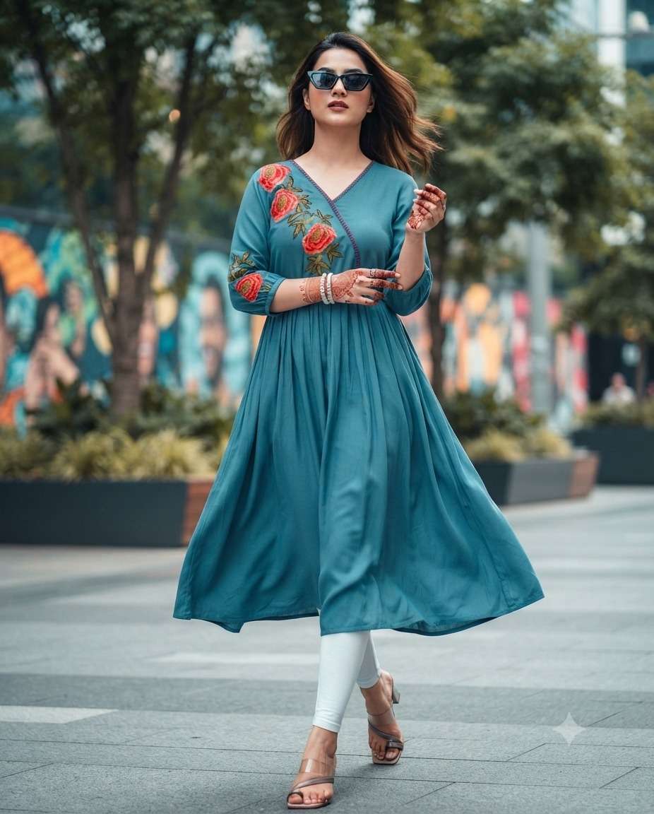 Shodashe Studio Golden Feel Heavy Rayon Ladies Kurti Collection