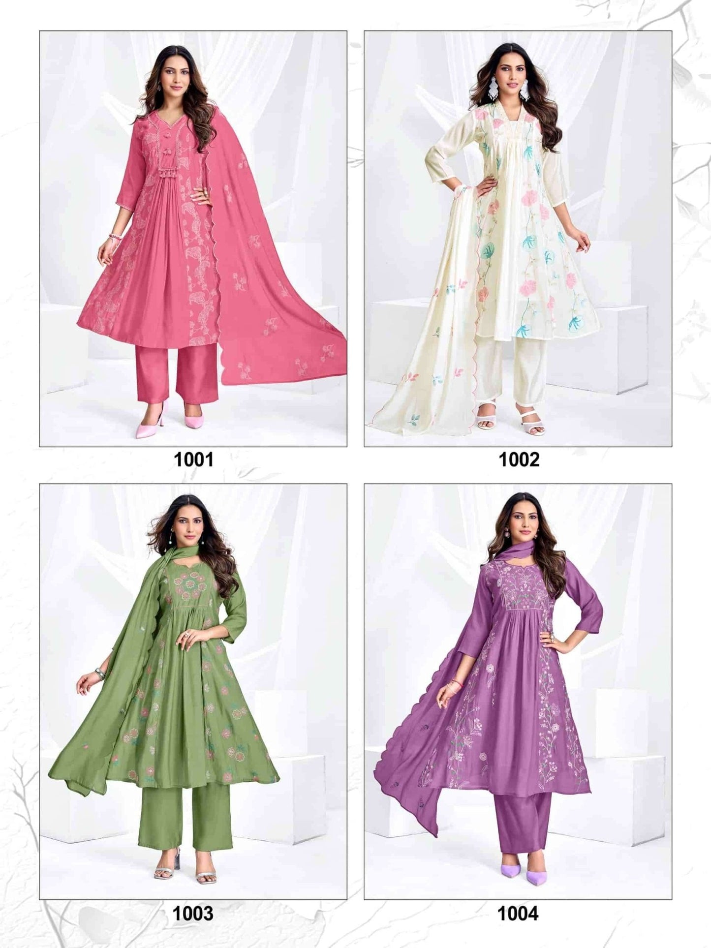 Shodashe Studio Madhubala Mal Chanderi Designer Salwar Suit Set - Amrah Wholesale