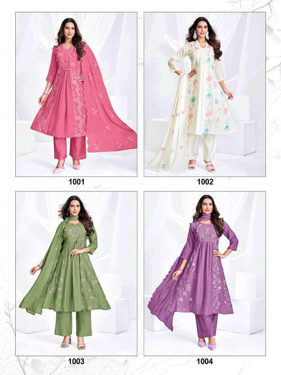 Shodashe Studio Madhubala Mal Chanderi Designer Salwar Suit Set - Amrah Wholesale