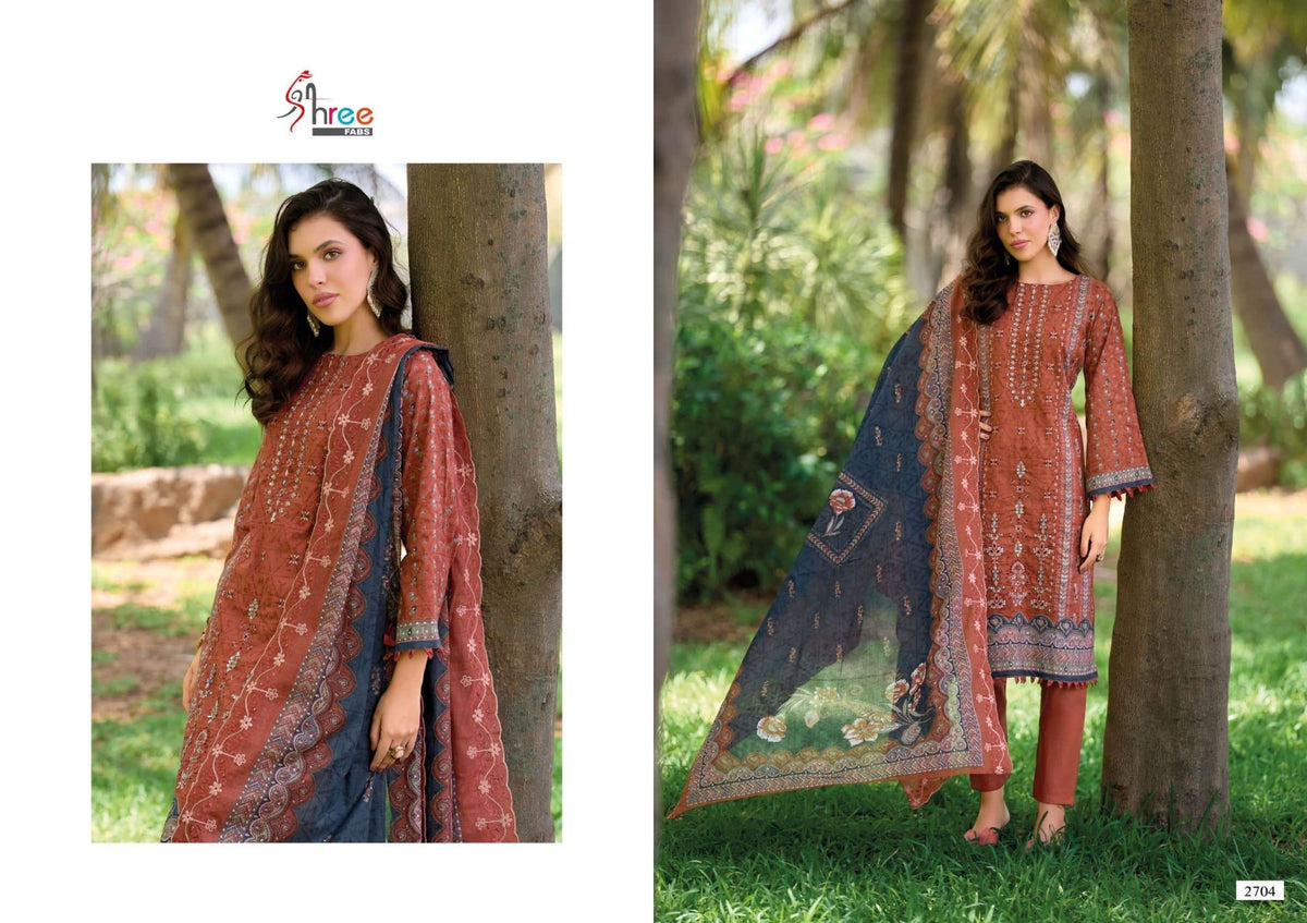 Shree Fab Bin Saeed Lawn Cotton Printed Pakistani Suit - Amrah Wholesale