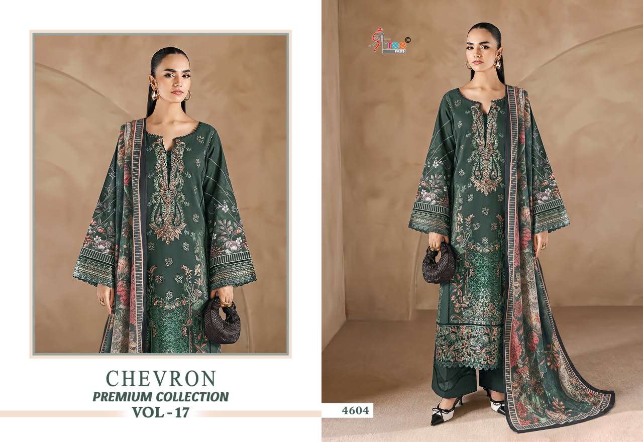 SHREE FAB CHEVRON PREMIUM COLLECTION VOL-17 Cotton Embroidery Pakistani Suit