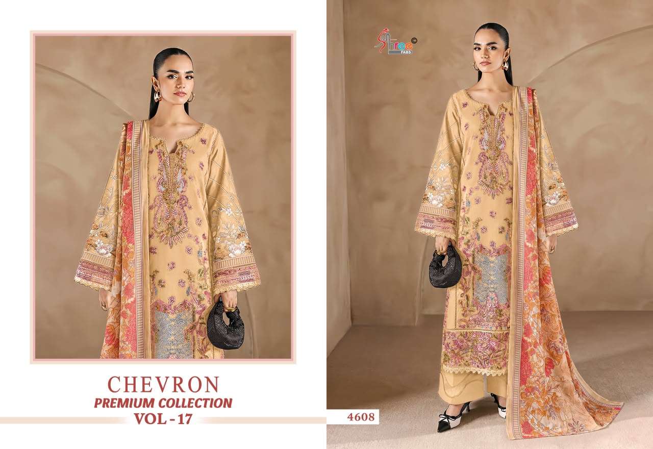SHREE FAB CHEVRON PREMIUM COLLECTION VOL-17 Cotton Embroidery Pakistani Suit