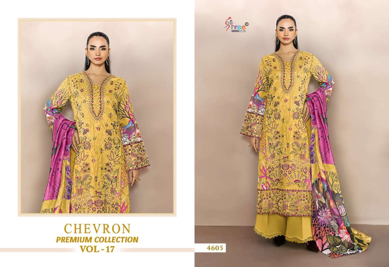 SHREE FAB CHEVRON PREMIUM COLLECTION VOL-17 Cotton Embroidery Pakistani Suit