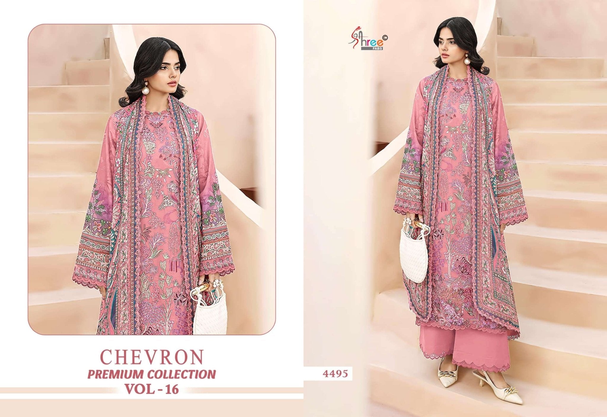 Shree Fab Chevron Premium Collection Vol-16 Cotton Pakistani Suit - Amrah Wholesale