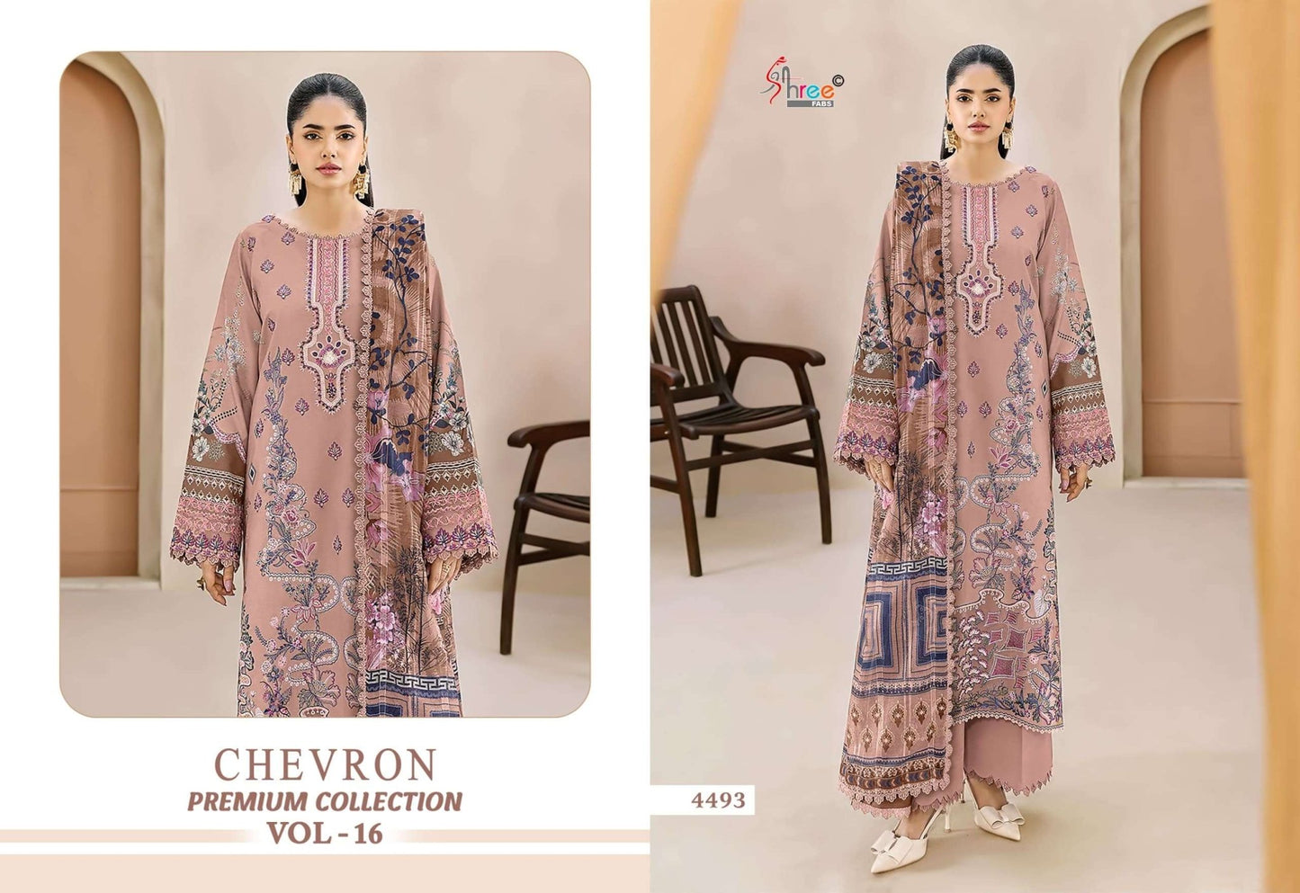 Shree Fab Chevron Premium Collection Vol-16 Cotton Pakistani Suit - Amrah Wholesale