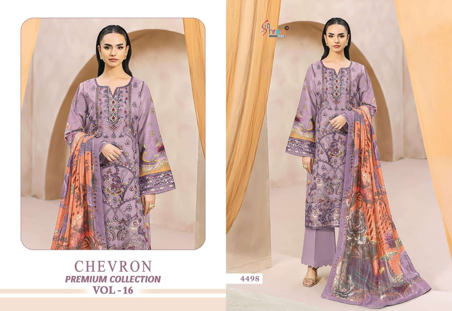 Shree Fab Chevron Premium Collection Vol-16 Cotton Pakistani Suit - Amrah Wholesale
